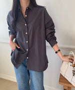 밑단 포인트 셔츠