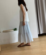 도트 캉캉 셔링 스커트
