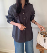 밑단 포인트 셔츠