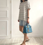 루즈 언발 단가라 티셔츠