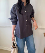 밑단 포인트 셔츠