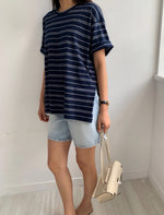 루즈 언발 단가라 티셔츠