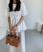 앞 스트링 블라우스