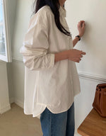 밑단 포인트 셔츠