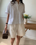 모노 미니 반팔 셔츠