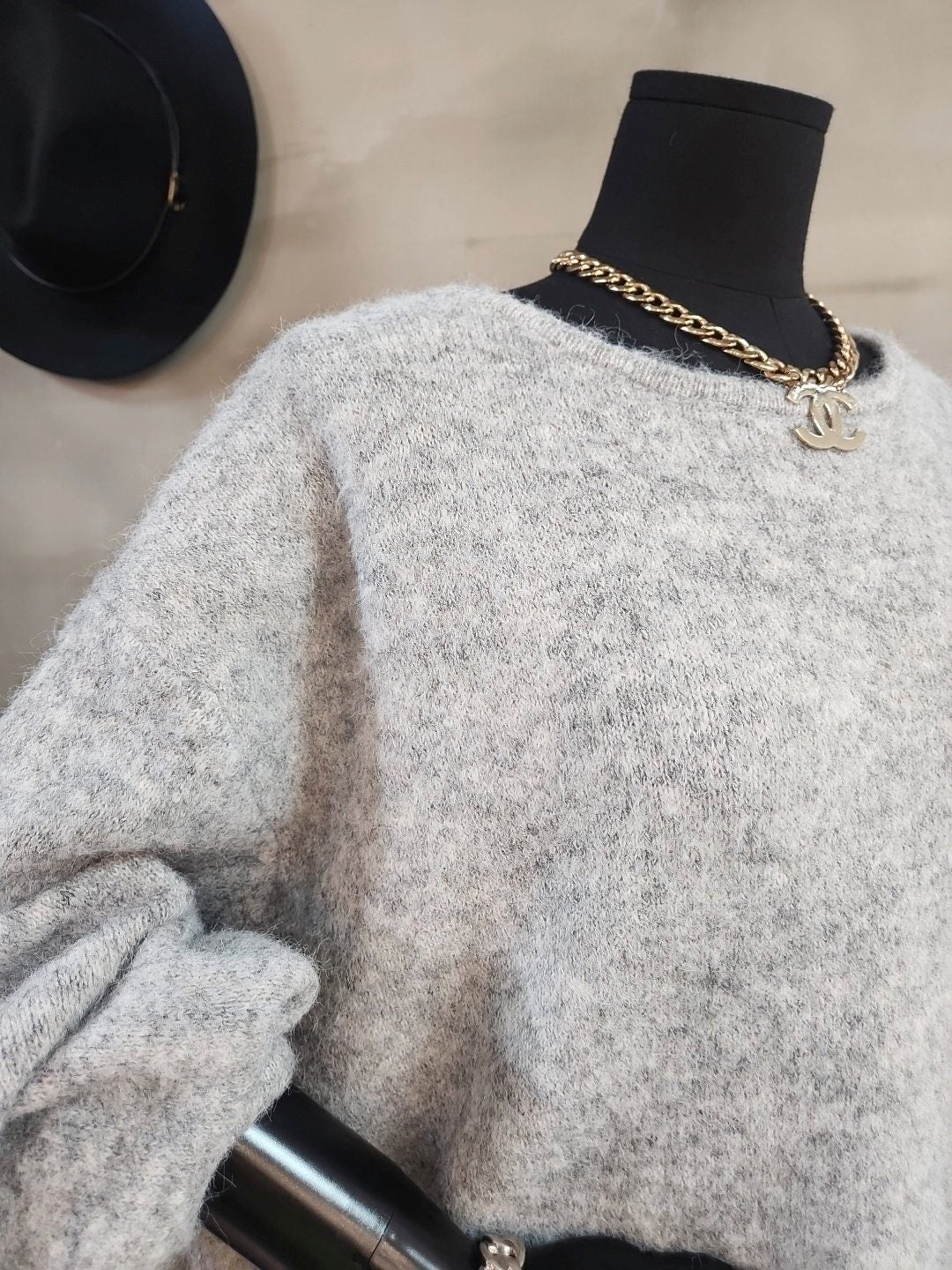 니트 뒷단추 롱스커트 set
