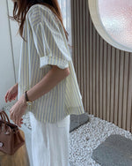 모노 미니 반팔 셔츠