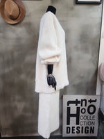 니트 뒷단추 롱스커트 set