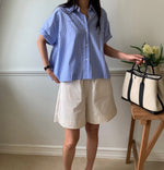 모노 미니 반팔 셔츠