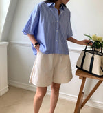 모노 미니 반팔 셔츠