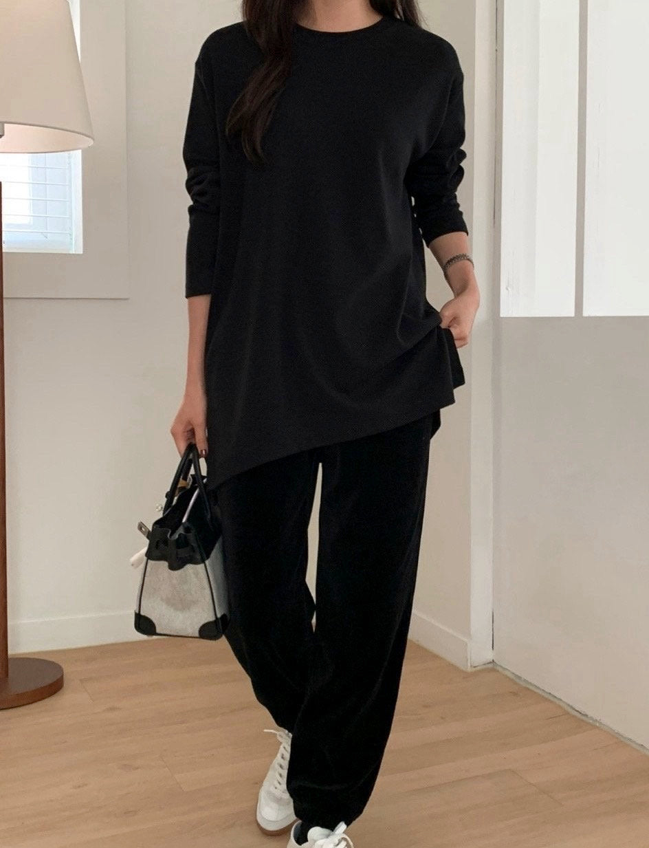 모니카 기모 레이어드 티셔츠