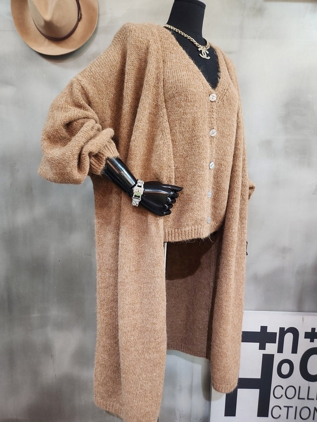 니트 조끼 가디건 set