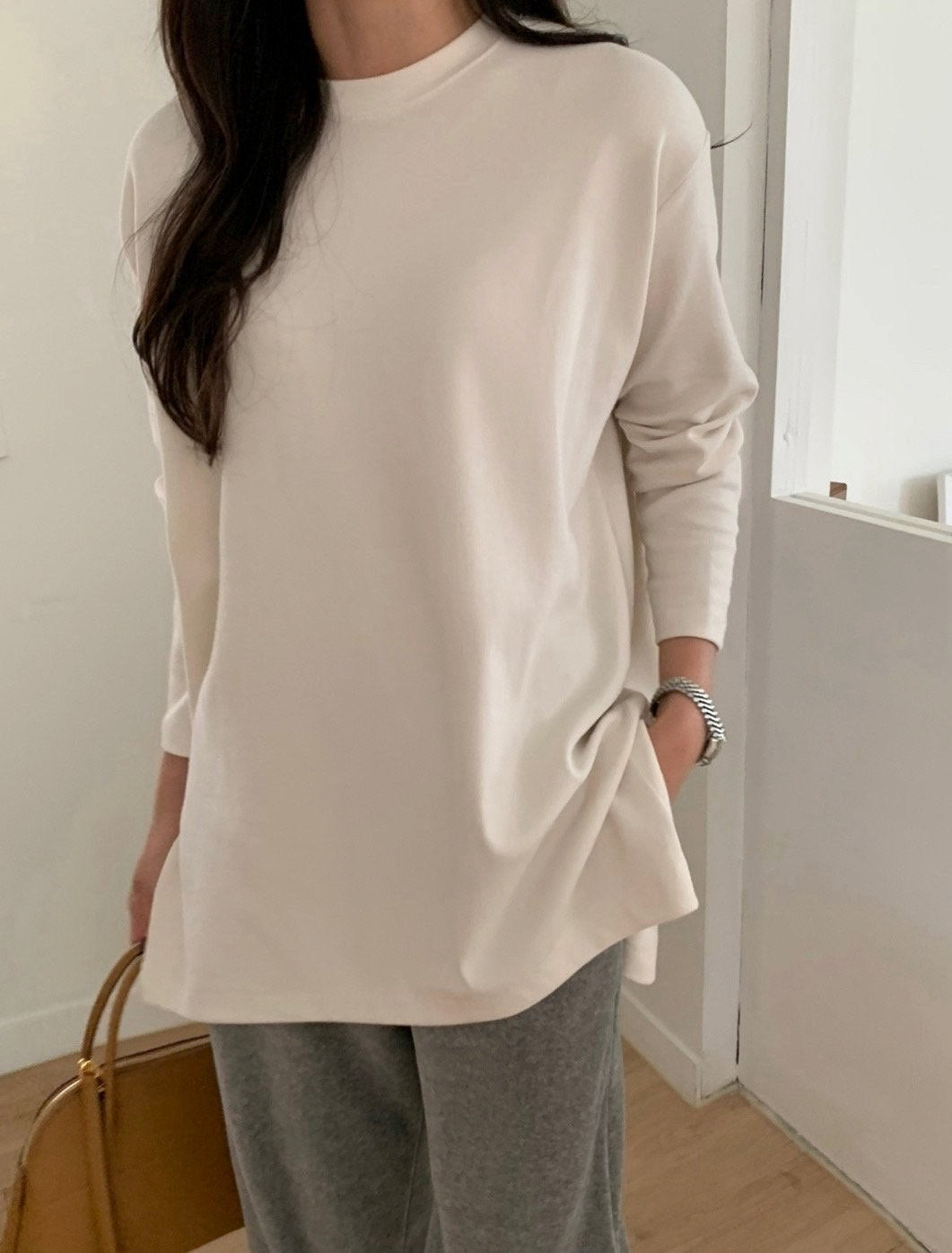 모니카 기모 레이어드 티셔츠
