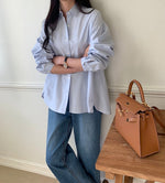 밑단 포인트 셔츠