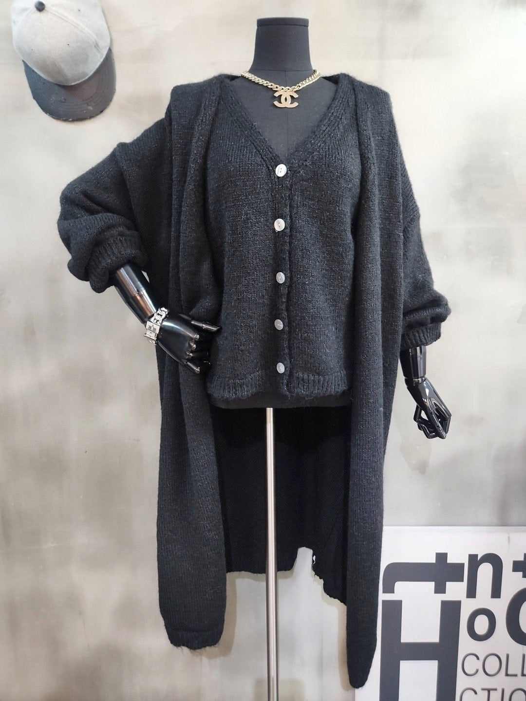 니트 조끼 가디건 set