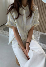 모노 미니 반팔 셔츠