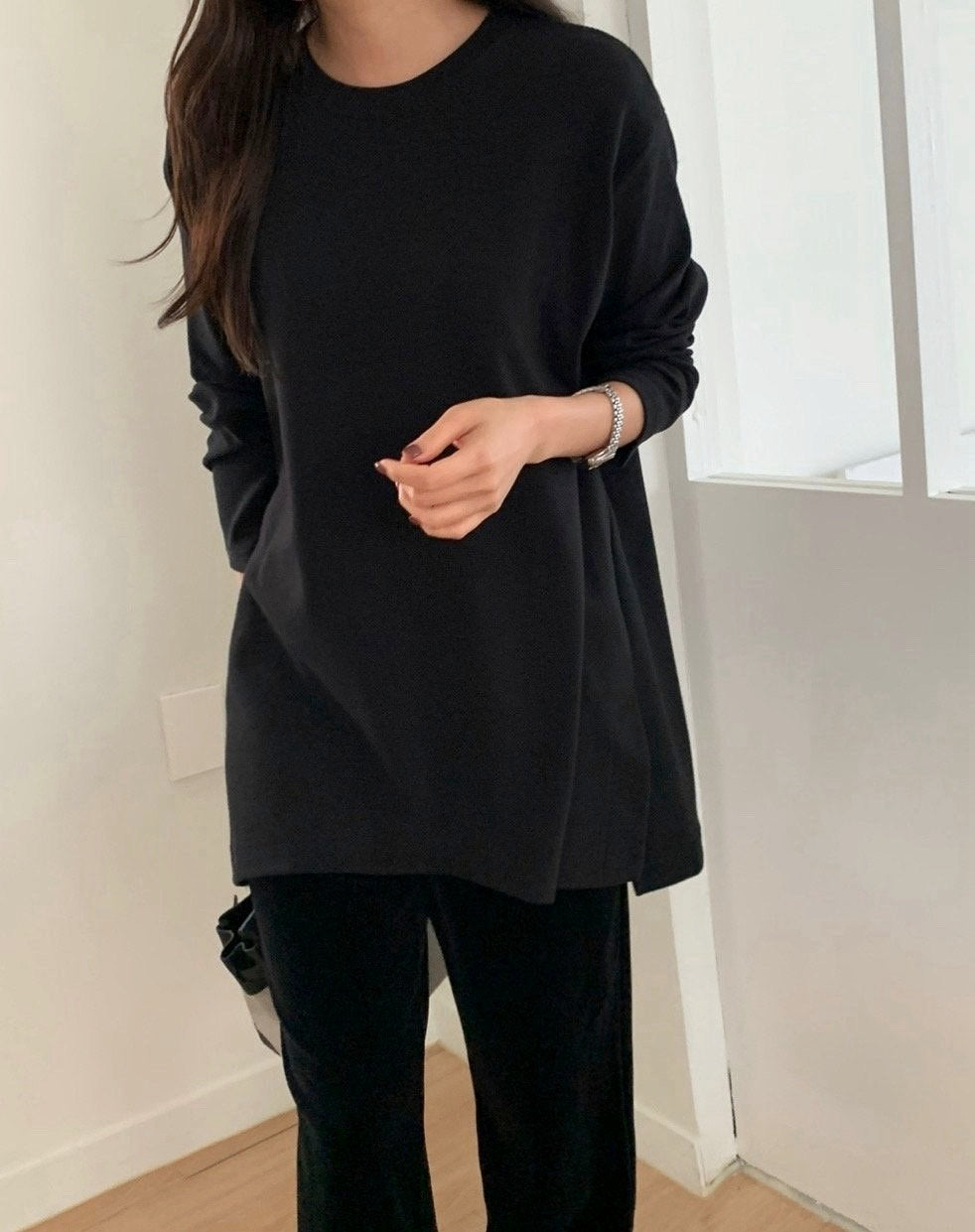 모니카 기모 레이어드 티셔츠