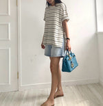 루즈 언발 단가라 티셔츠