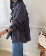 밑단 포인트 셔츠