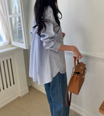 밑단 포인트 셔츠