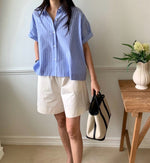 모노 미니 반팔 셔츠